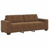 vidaXL Sofa 3 pcs Brązowy 221 x 80 x 80 cm Tkanina lniana