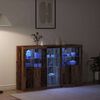 vidaXL Komoda LED Ze LED Lights Stare drewno 162 x 37 x 100 cm