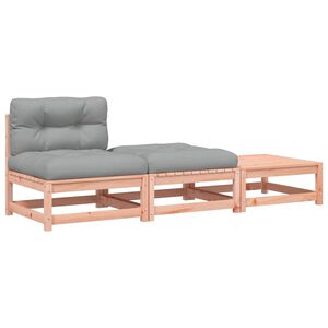 vidaXL Ogrodowa sofa bez podłokietnik&oacute;w, z poduszkami i podn&oacute;żkami