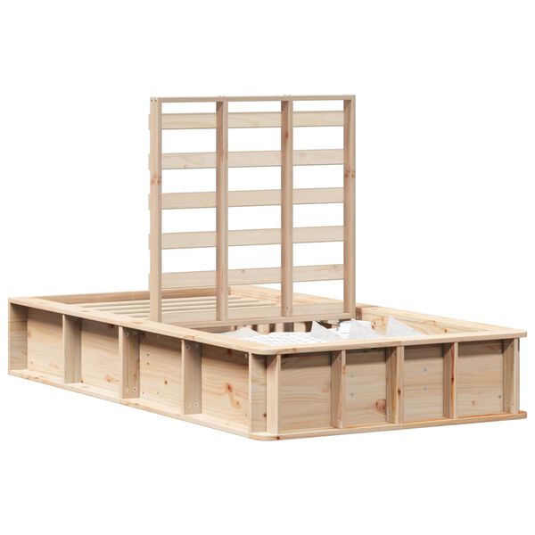 vidaXL Ramka ł&oacute;żka Woskowy Brąz 75 x 190 cm Lite drewno sosnowe