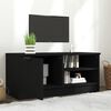 vidaXL Szafka pod TV, czarna, 80x35x36,5 cm, materiał drewnopochodny