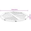 vidaXL Blat do stolika, Ø70x2 cm, okrągły, lite drewno akacjowe