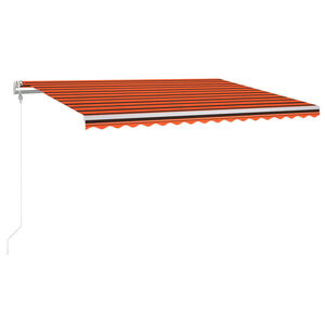 vidaXL Automatycznie zwijana markiza, LED i czujnik wiatru, 400x300 cm