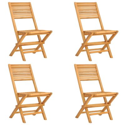 vidaXL Składane krzesła ogrodowe, 4 szt., 47x62x90 cm, drewno tekowe