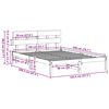 vidaXL Ramka ł&oacute;żka Brązowy 140 x 200 cm Lite drewno sosnowe