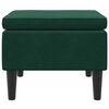 vidaXL Podn&oacute;żek z drewnianymi n&oacute;żkami, ciemnozielony, obity aksamitem