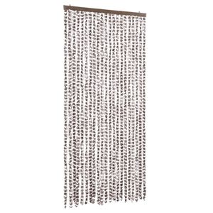 vidaXL Zasłona przeciwko owadom, taupe i biel, 90x200 cm, szenil