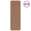 vidaXL Mats antypoślizgowe na schody 15 pcs Ż&oacute;łty 60 x 25 cm PP