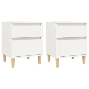 vidaXL Szafki nocne, 2 szt., biały, 40 x 35 x 50 cm
