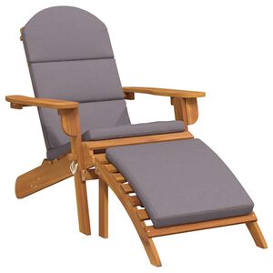 vidaXL Krzesło ogrodowe Adirondack z podn&oacute;żkiem, lite drewno akacjowe