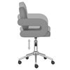 vidaXL Obrotowe krzesło stołowe, szare, obite sztuczną sk&oacute;rą