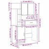 vidaXL Toaletka Czarny Dąb 80 x 35 x 132 cm Materiał drewnopochodny