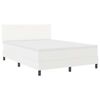 vidaXL Ł&oacute;żko sprężynowe Biały 140 x 200 cm Sk&oacute;ra syntetyczna