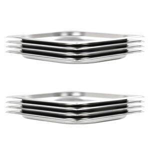 vidaXL Pojemniki gastronomiczne 8 szt., GN 1/2, 20 mm, stal nierdzewna