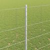 vidaXL Ogrodzenie z słupkiem Srebrny 1,6 x 25 m Stal
