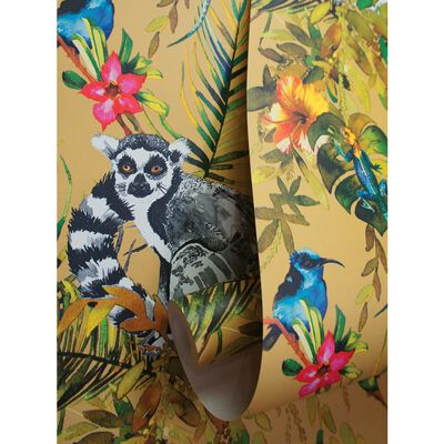 DUTCH WALLCOVERINGS Tapeta Lemur, kolor ochry