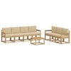 vidaXL Zestaw sof na zewnątrz 7 szt. 7-osobowe White and Beige