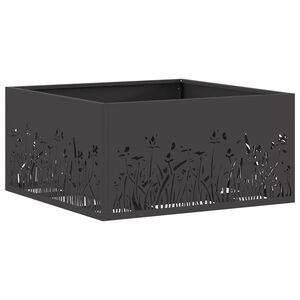 vidaXL Kominek Czarny 60 x 60 x 30 cm Stal