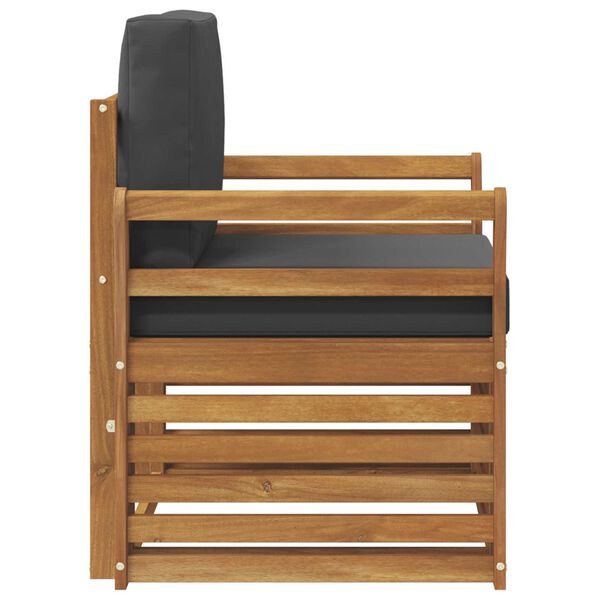 vidaXL Zestaw sof na zewnątrz Lite drewno akacjowe i poliester