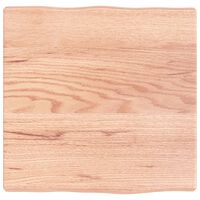 vidaXL Blat jasnobrązowy 40x40x(2-4) cm, drewno z naturalną krawędzią