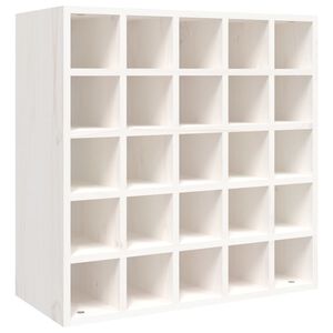 vidaXL Szafka na wino biała 56x25x56 cm lite drewno sosnowe
