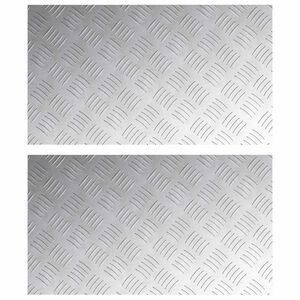 vidaXL Stopień 2 szt. 70 x 40 cm Srebrny Aluminium Prostokątny