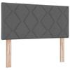 vidaXL Ł&oacute;żko z sprężyną LED Ciemnoszary 120 x 190 cm tkanina