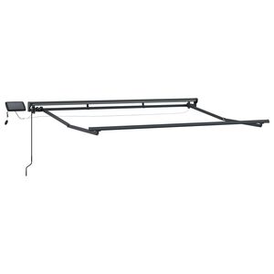vidaXL Ręczny ramowy zewnętrzny markizowy z LED Antracyt 2,5 x 2 m