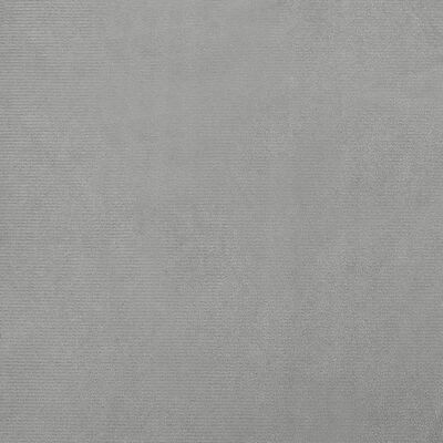 vidaXL Sofa dziecięca z podnóżkiem, jasnoszara, 100x50x30 cm, aksamit
