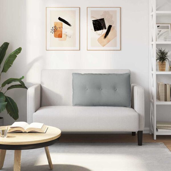 vidaXL Poduszka na plecy Jasnoszary 80 x 19 x 50 cm tkanina