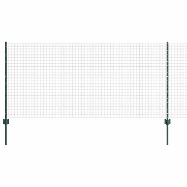 vidaXL Ogrodzenie z słupkiem Zielony 1 x 50 m Stal i PVC