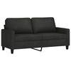 vidaXL Sofa 2-osobowa, czarna, 140 cm, tapicerowana tkaniną
