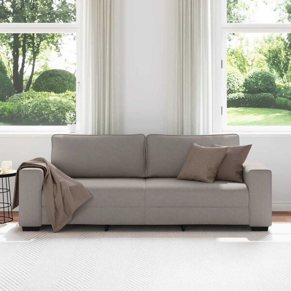 vidaXL Sofa 3-osobowa, kolor taupe, 180 cm, tkaniną