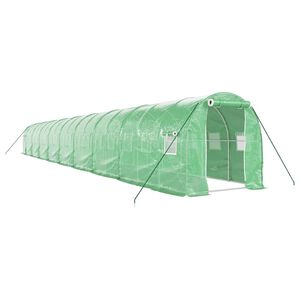 vidaXL Szklarnia ze stalową ramą, zielona, 36 m&sup2;, 18x2x2 m