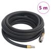 vidaXL Hybrydowy wąż pneumatyczny, czarny, 0,6", 5 m, guma i PVC