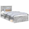 vidaXL Ramka ł&oacute;żka Szary beton 100 x 200 cm Lite drewno sosnowe