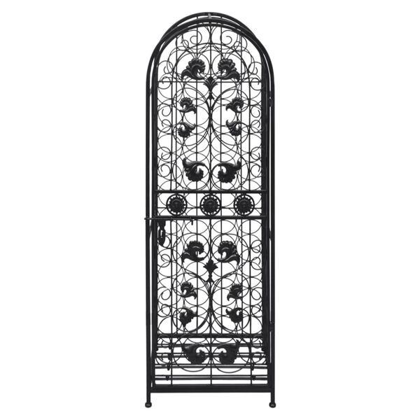 vidaXL Metalowy stojak na 45 butelek wina