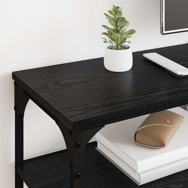 vidaXL Szafka pod telewizor Czarny Dąb 160 x 30 x 50 cm