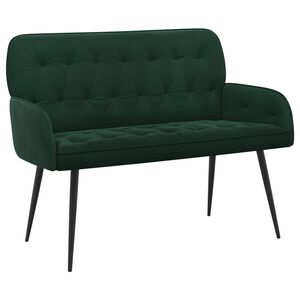 vidaXL Sofa dwuosobowa z metalowymi n&oacute;żkami 2-osobowy Ciemnozielony