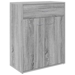 vidaXL Szafka, szary dąb sonoma, 60x30x75 cm, materiał drewnopochodny