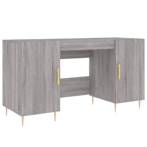 vidaXL Biurko, szary dąb sonoma, 140x50x75 cm, materiał drewnopochodny
