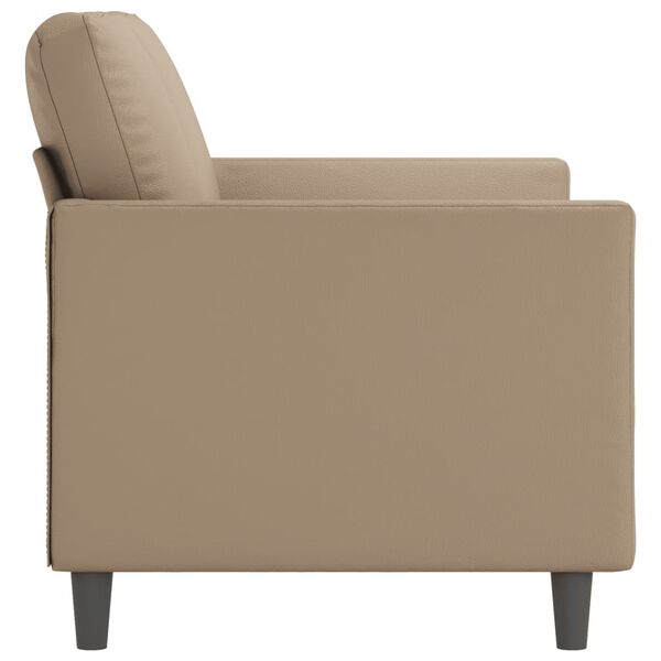 vidaXL 2-osobowa sofa, kolor cappuccino, 120 cm, sztuczna sk&oacute;ra