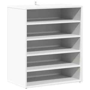 vidaXL Szafka na buty, biała, 60x35x70 cm, materiał drewnopochodny