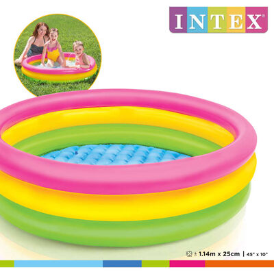 Intex Dmuchany basen dla dzieci Sunset, 3 obręcze, 114x25 cm