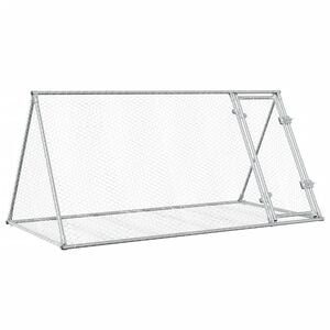 vidaXL Klatka dla kr&oacute;lika, srebrna, 200x105x91 cm, stal galwanizowana