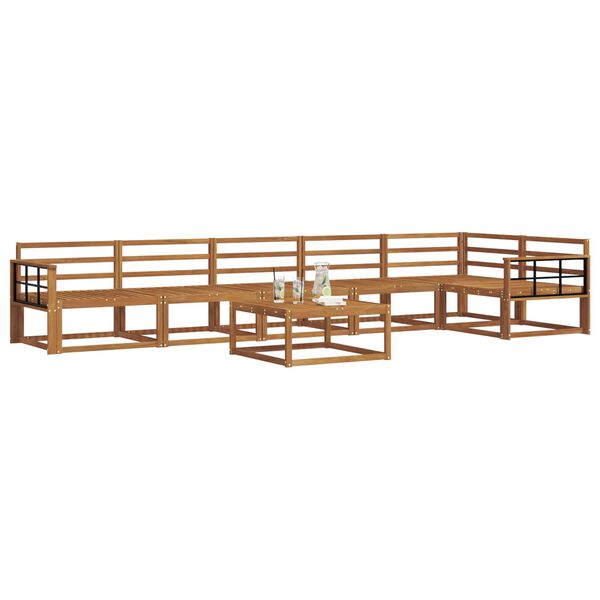 vidaXL Zestaw sof na zewnątrz 7 pcs Naturalny Lite Drewno Akacji