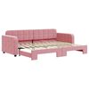 vidaXL Sofa rozsuwana, r&oacute;żowa, 80x200 cm, aksamit