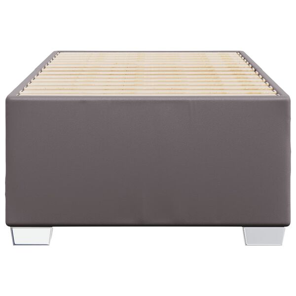 vidaXL Rama łóżka, szara, 80x200 cm, obita sztuczną skórą