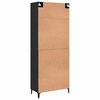 vidaXL Highboard 2 pcs Czarny Dąb Materiał drewnopochodny