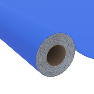 vidaXL Okleina meblowa, niebieska, wysoki połysk, 500x90 cm, PVC